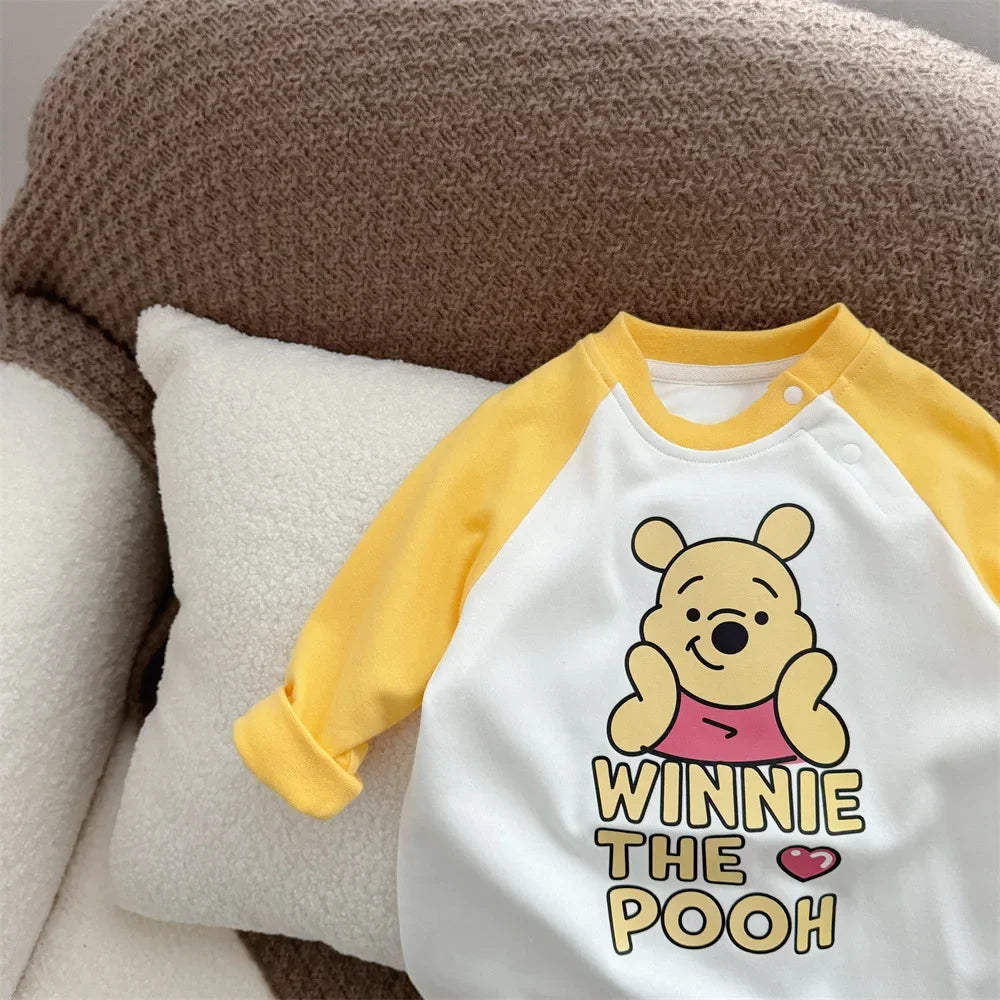 Mameluco de Algodón y accesorios Winnie The Pooh | Manga Larga y Estilo Lindo (6-18M)