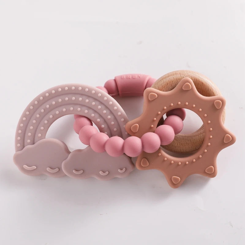 Pulsera Mordedora de Silicona (Doble Anillo) | Alivio Inmediato de la Dentición