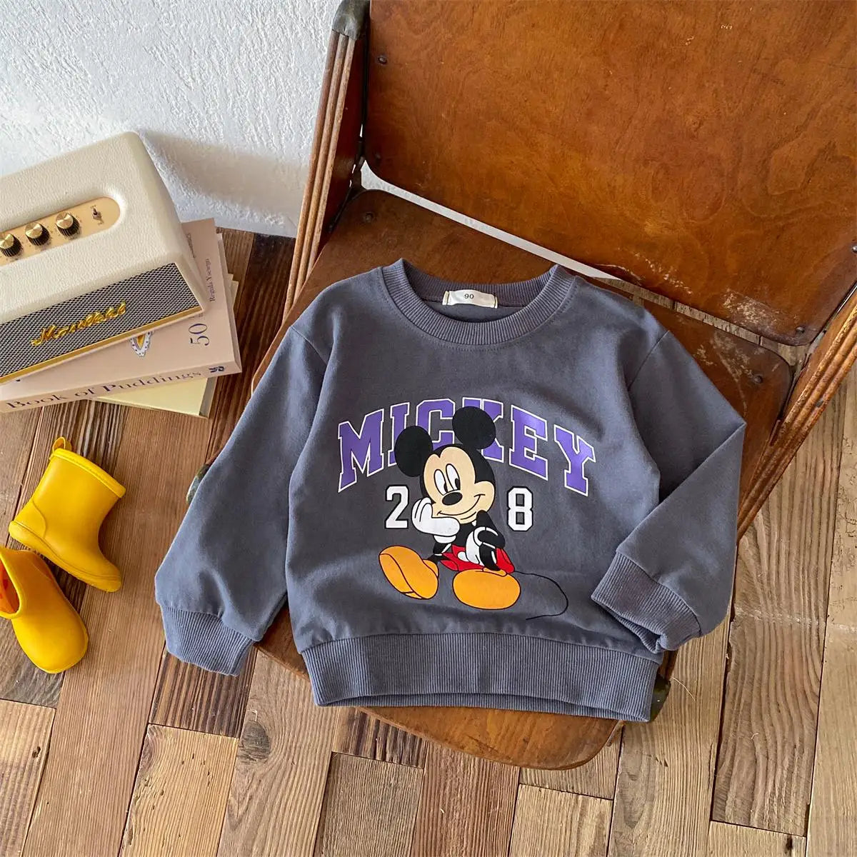 Sudadera Disney/Bluey: Comodidad Suelta y Estilo Casual (Primavera/Otoño) (3M-6T)