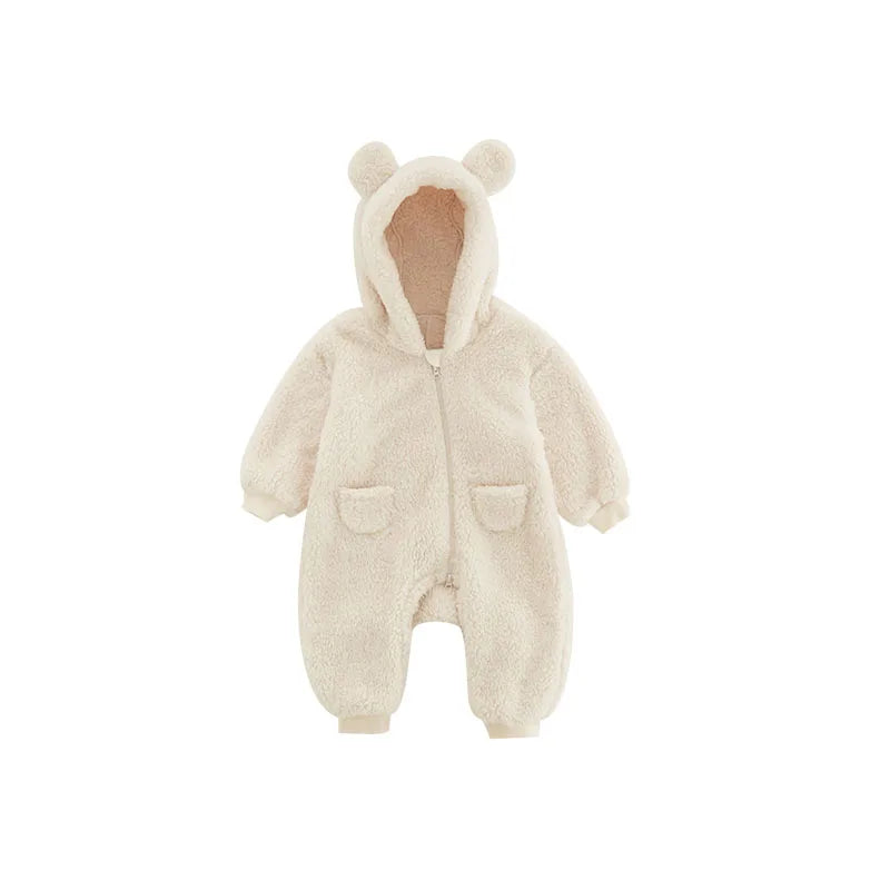 Mameluco de Lana Cálida con Capucha  (0-24M)