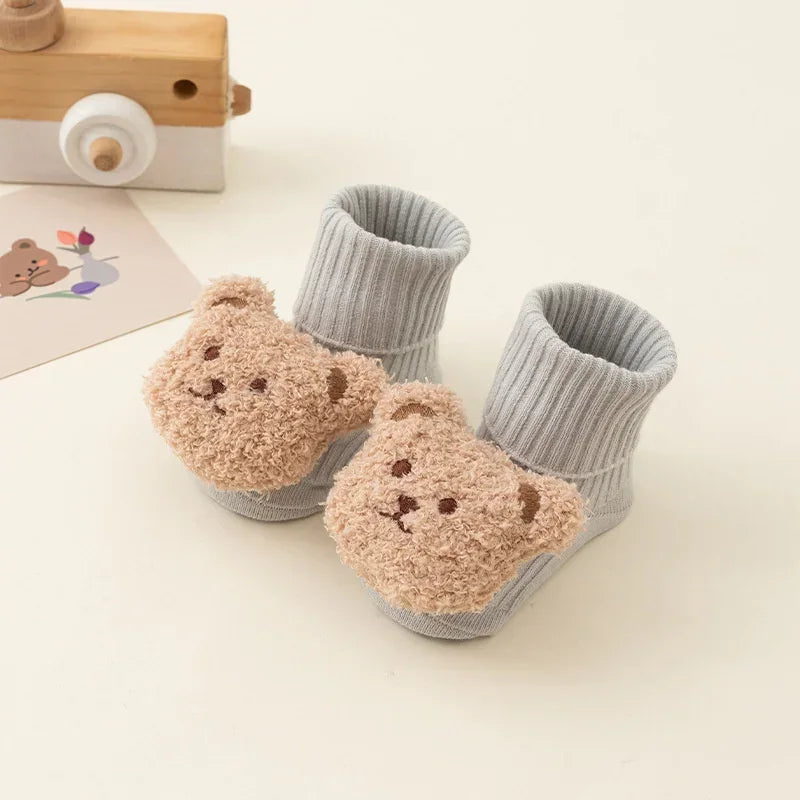 Calcetines de Oso Antideslizantes Bebé (0-3T)