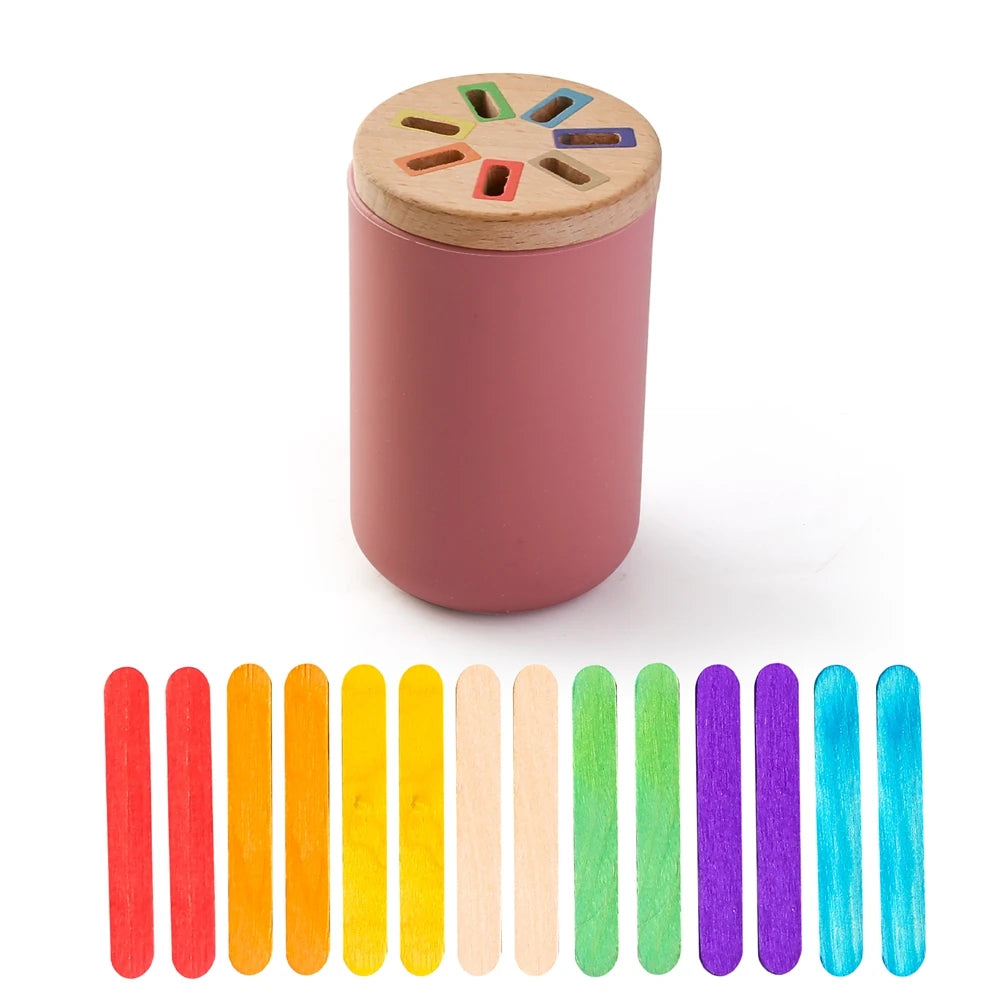 Set de Clasificación Montessori | Madera y Silicona para el Desarrollo Cognitivo