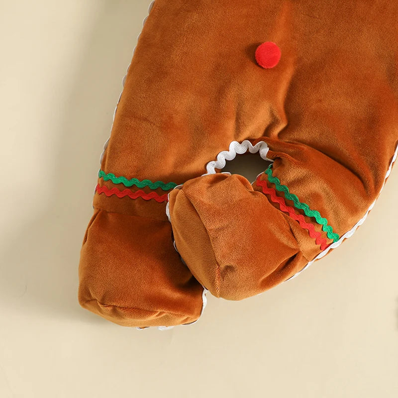 Disfraz de Hombre de Jengibre para Bebé | ¡El Traje Navideño Más Dulce!  (0-24M)