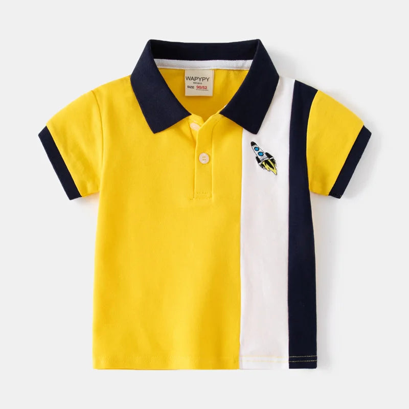 Playera Tipo Polo para Niño | Cuello Clásico y Bolsillo (12M-7T)