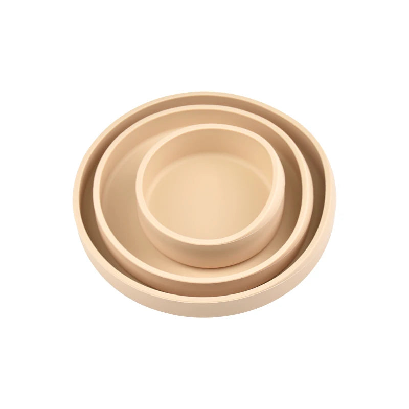 Set de 3 Platos y Cuencos de Silicona Premium | Libres de BPA