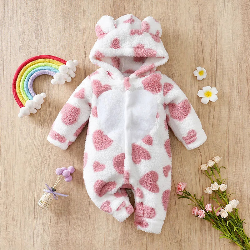 Mameluco Abrigador con Capucha y Orejitas | ¡El Estilo Más Tierno para el Invierno! (0-18M)