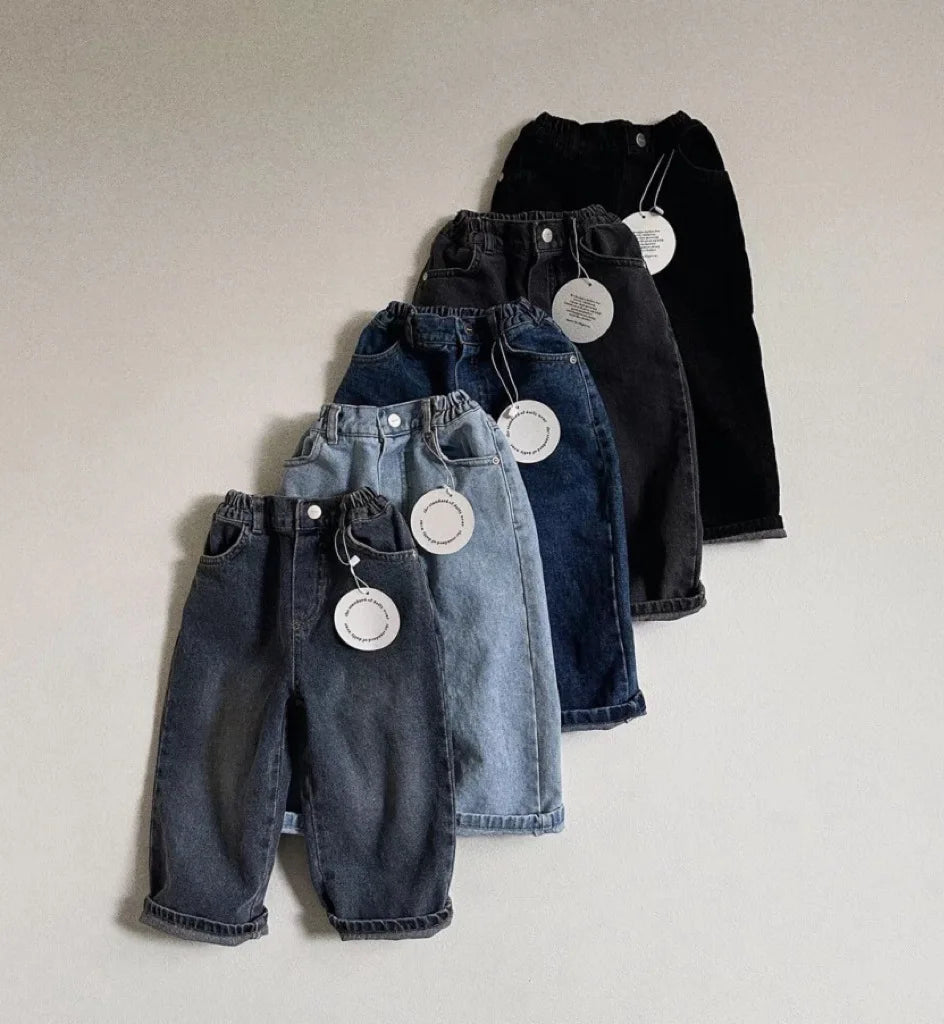 Jeans Sueltos Unisex para Bebé: Comodidad Todo el Día (6M-5T)