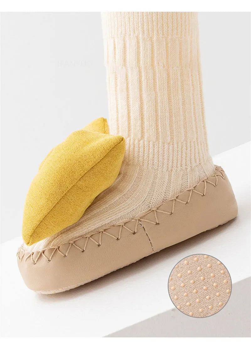 Calceta/Zapato Antideslizante con Moño (0-24M)