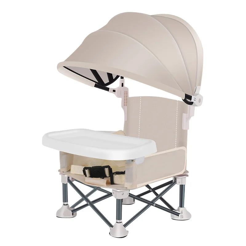 Silla de Comer Plegable y Portátil para Bebé (Con Toldo/Sombrilla)