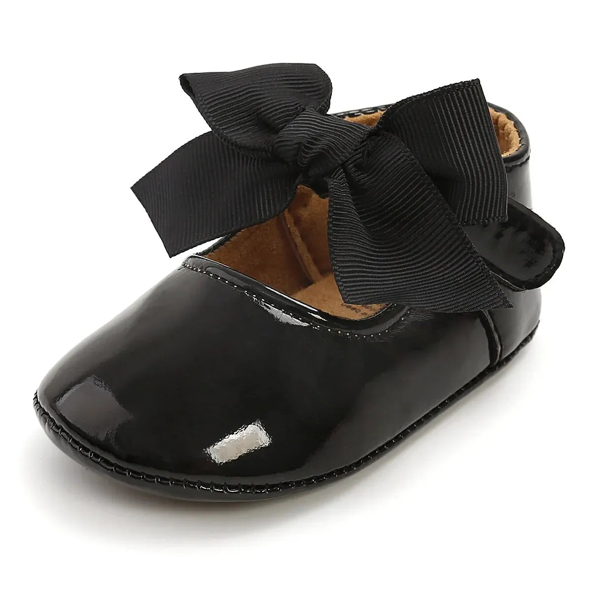 Zapatillas tipo Ballet con Moño: Elegancia Antideslizante para Bebé (0-18M)