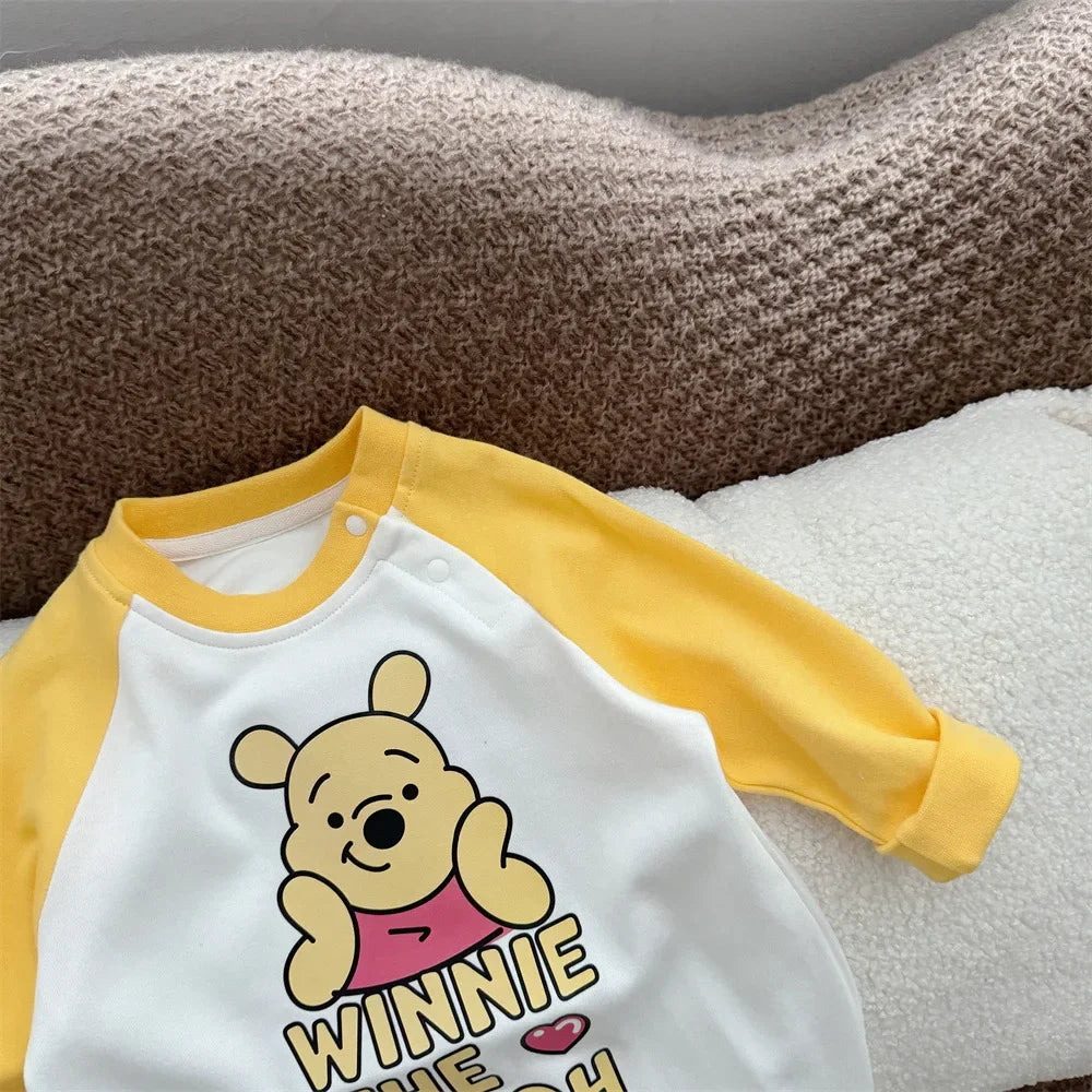 Mameluco de Algodón y accesorios Winnie The Pooh | Manga Larga y Estilo Lindo (6-18M)
