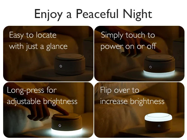 Máquina de Ruido Blanco para Bebé Momcozy | Portátil, 20 Sonidos para Dormir y Luz Nocturna Táctil