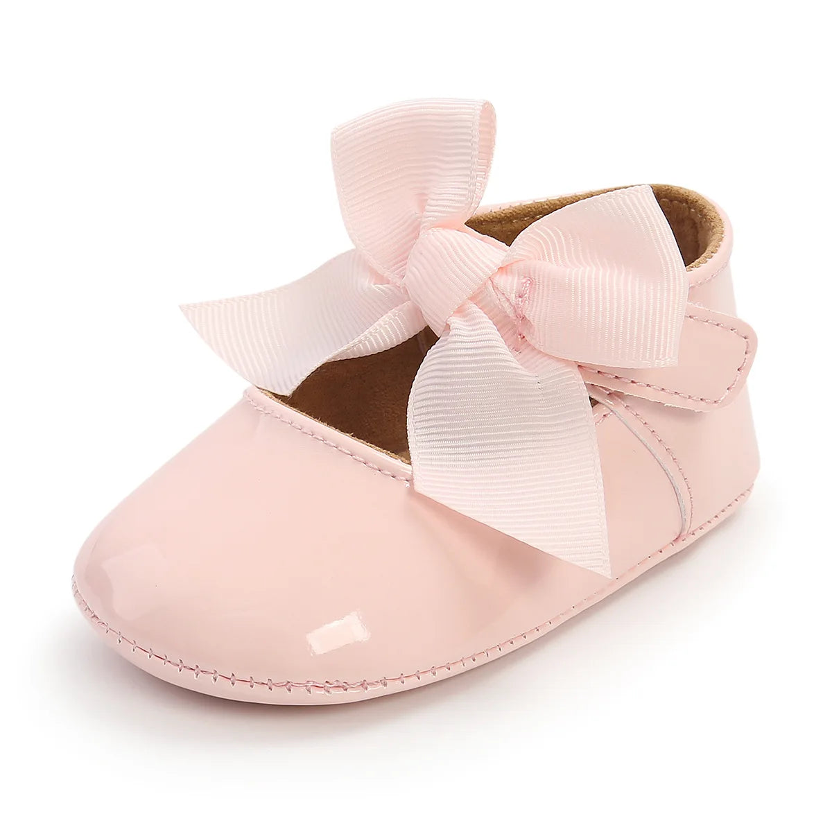 Zapatillas tipo Ballet con Moño: Elegancia Antideslizante para Bebé (0-18M)