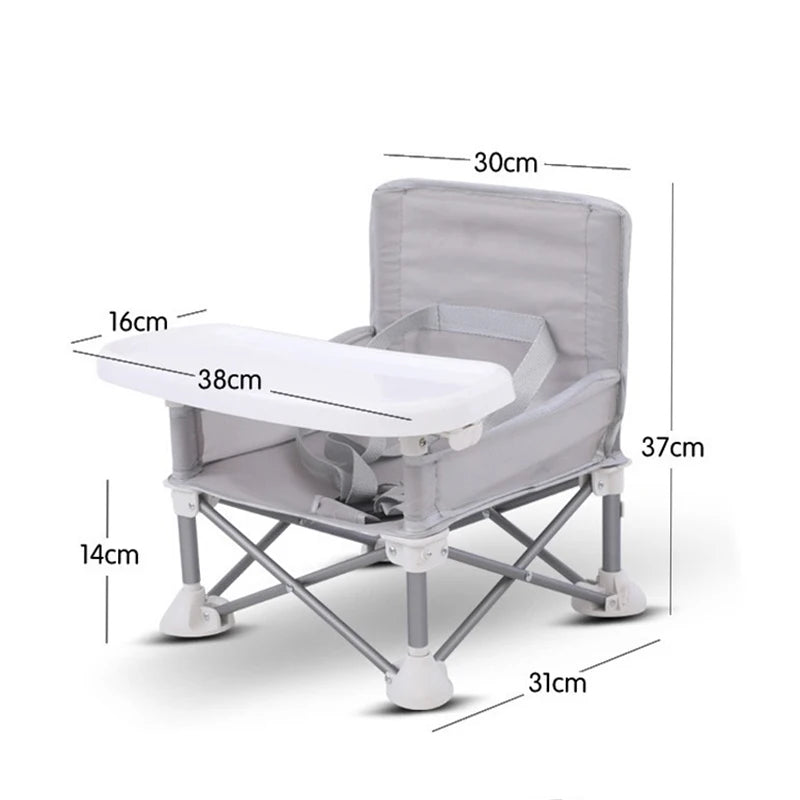 Silla de Comer Plegable y Portátil para Bebé (Con Toldo/Sombrilla)