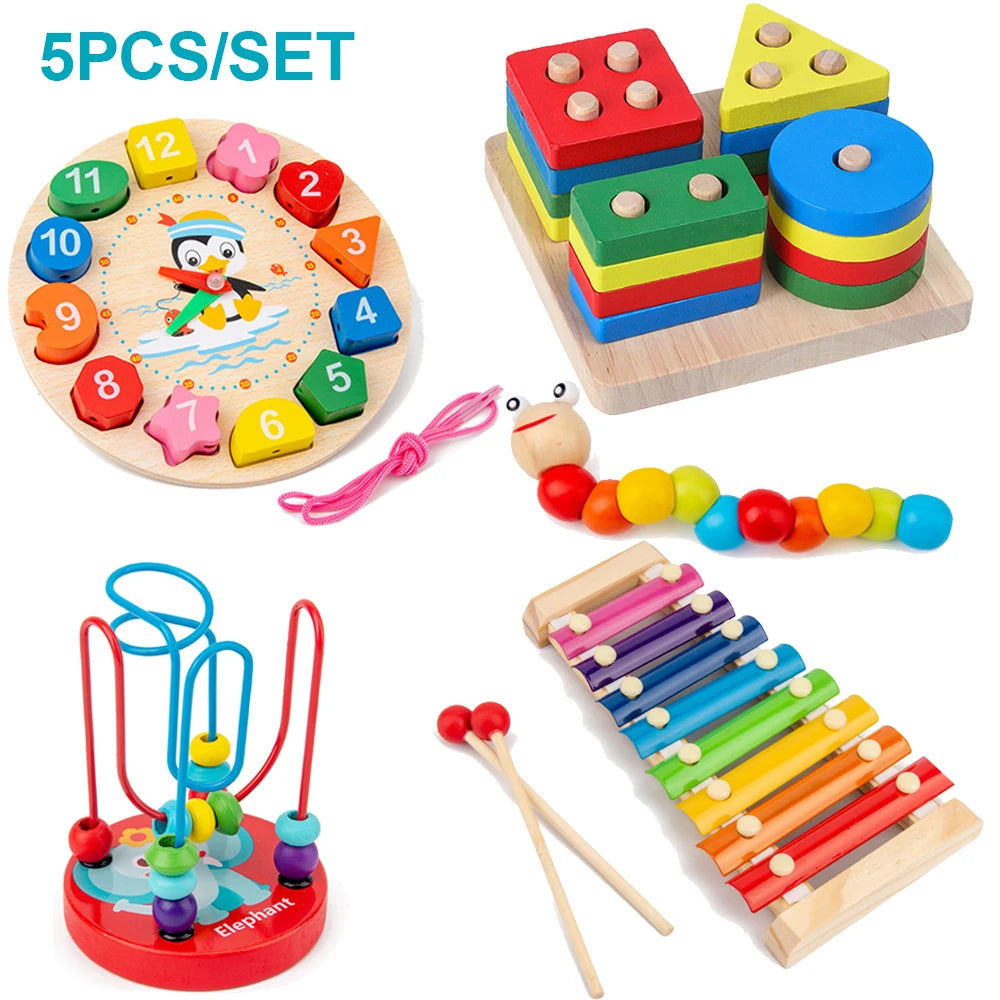 Juguetes de Madera Sensoriales | Estímulo Táctil y Motor Fino | Diseño Montessori