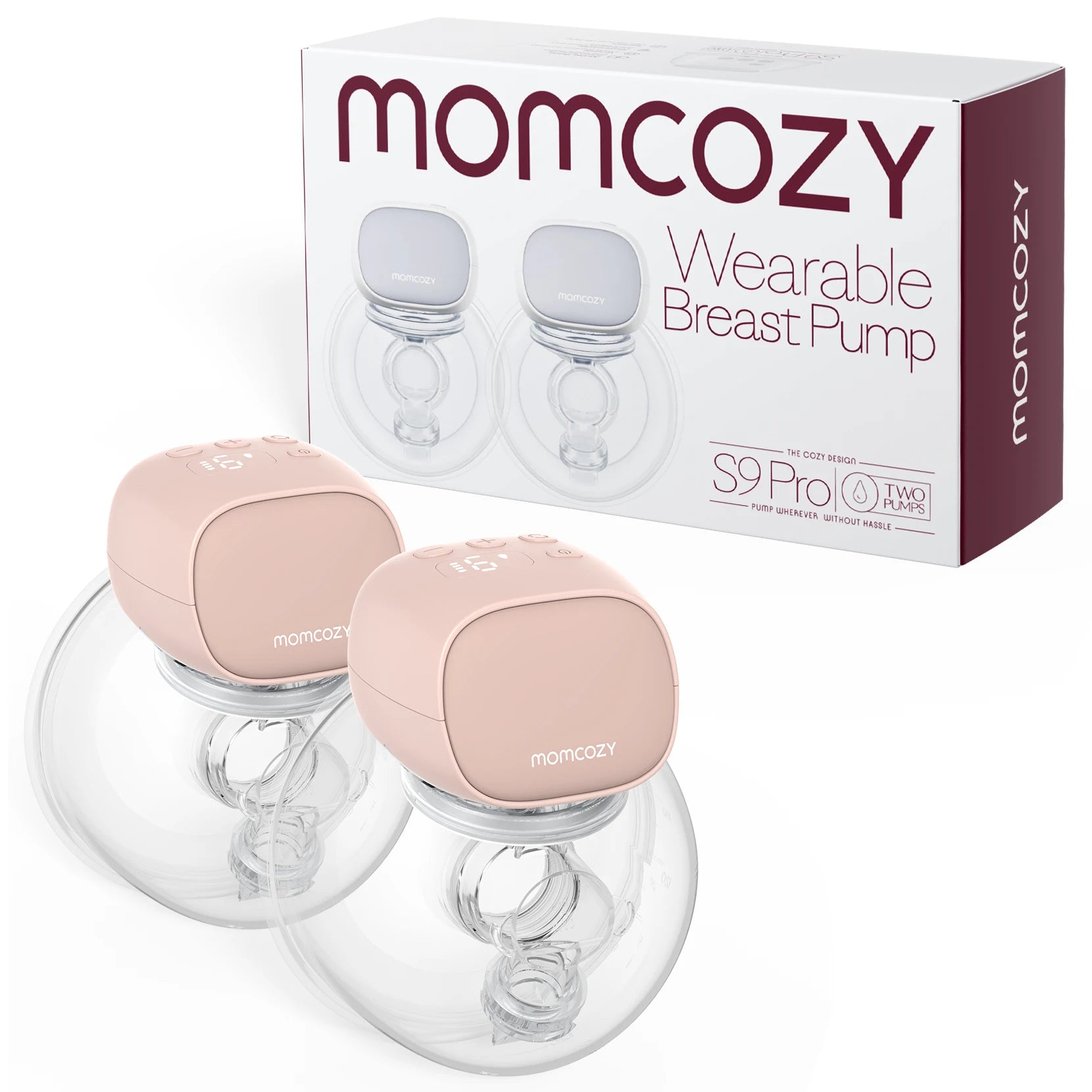 Extractor de Leche Manos Libres Momcozy S9 Pro | Doble Portátil, Batería de Larga Duración y Pantalla LED