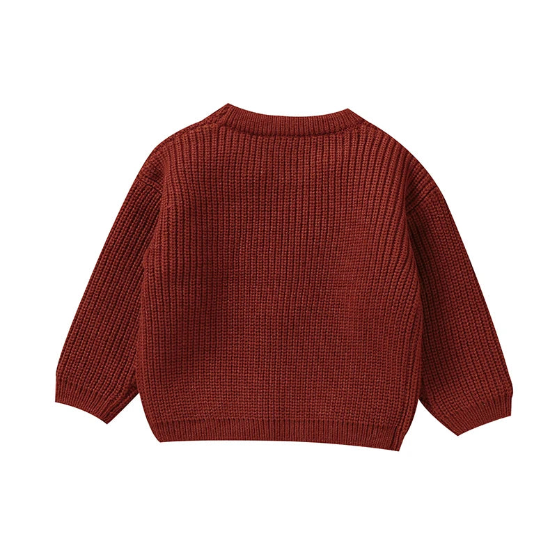 Suéter de Punto Navideño para Bebé - Diseño Alce (6M-3T)