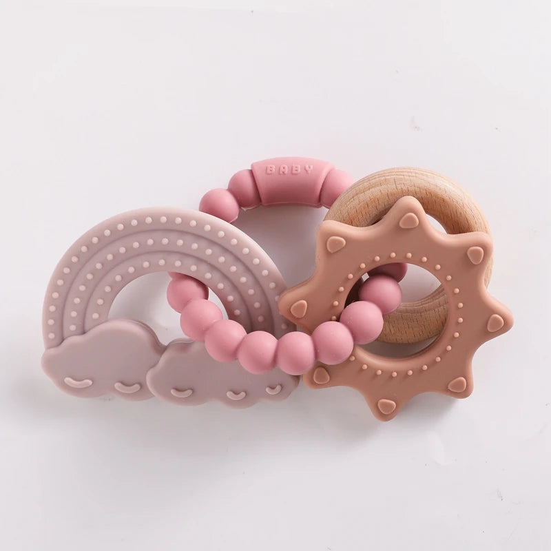 Pulsera Mordedora de Silicona (Doble Anillo) | Alivio Inmediato de la Dentición