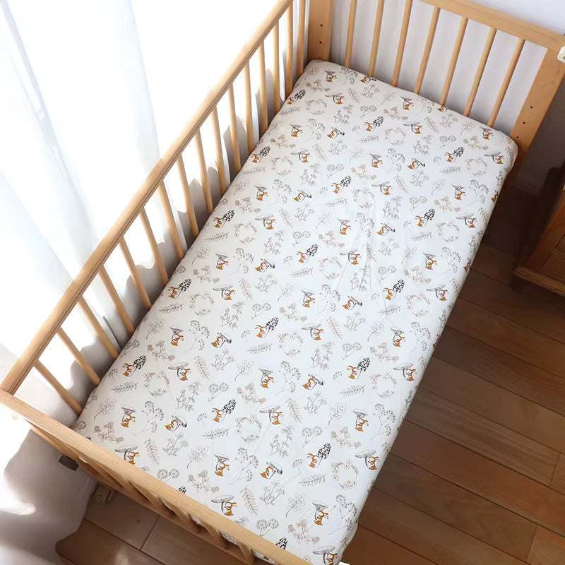 Sábana/Funda Protectora Ajustable para Colchón de Cuna (130x70 cm)