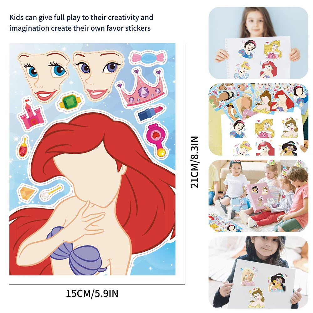 Pegatinas Disney "Crea tu Propia Princesa": ¡Magia y Diversión!