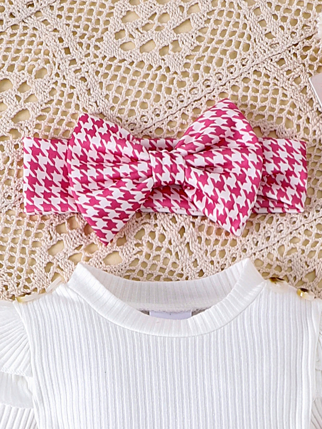 Conjunto Falda de Cuadros y Diadema: Estilo y Dulzura (0-18M)