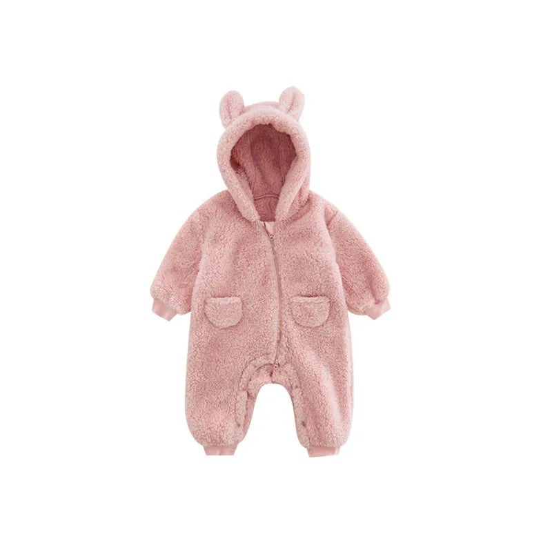 Mameluco de Lana Cálida con Capucha  (0-24M)