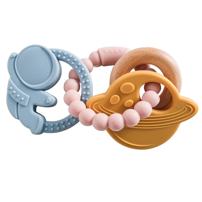 Pulsera Mordedora de Silicona (Doble Anillo) | Alivio Inmediato de la Dentición