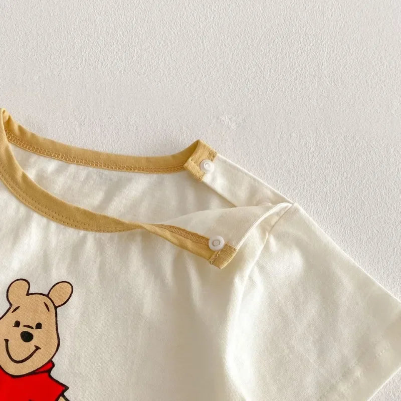 Camiseta y Short de Mezclilla con Tirantes de Winnie Pooh  (9M- 5T)