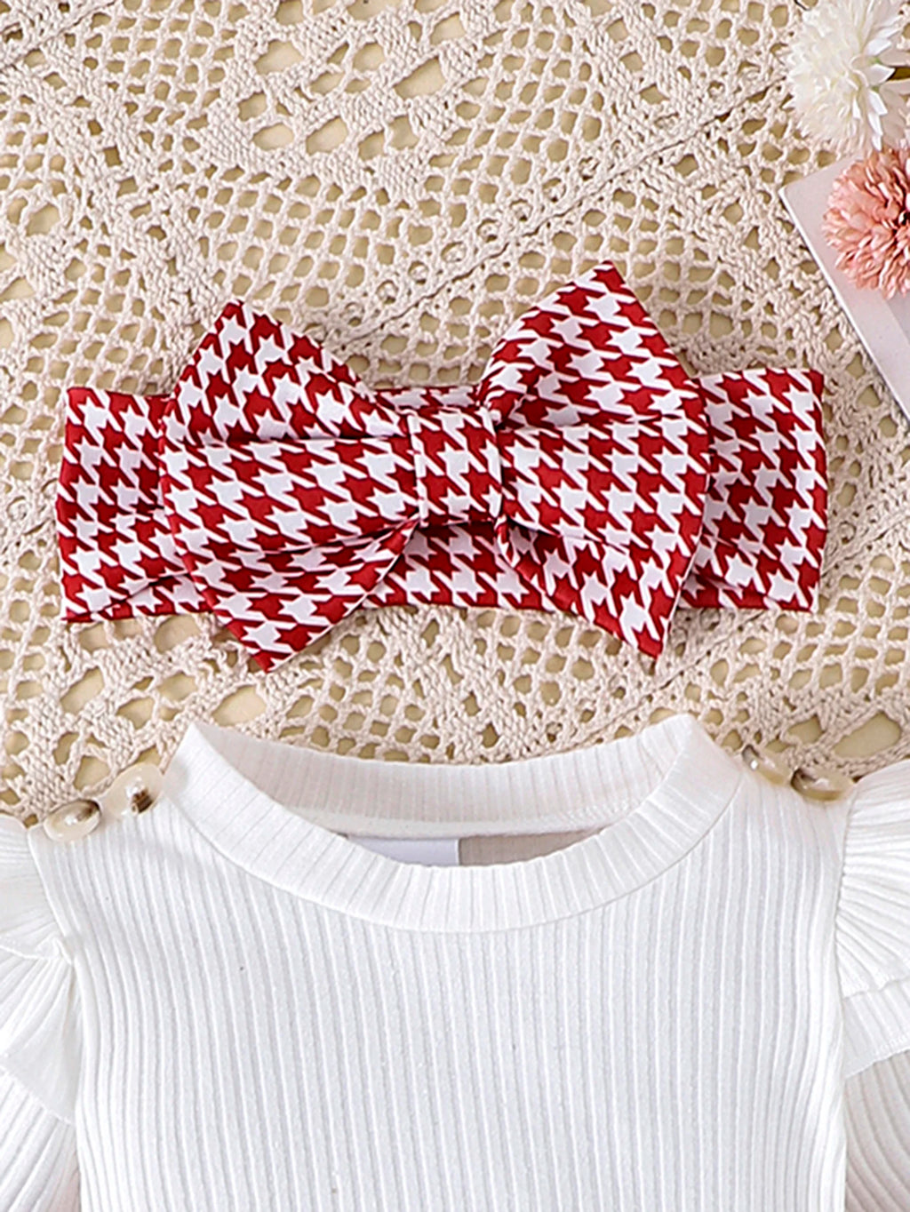 Conjunto Falda de Cuadros y Diadema: Estilo y Dulzura (0-18M)