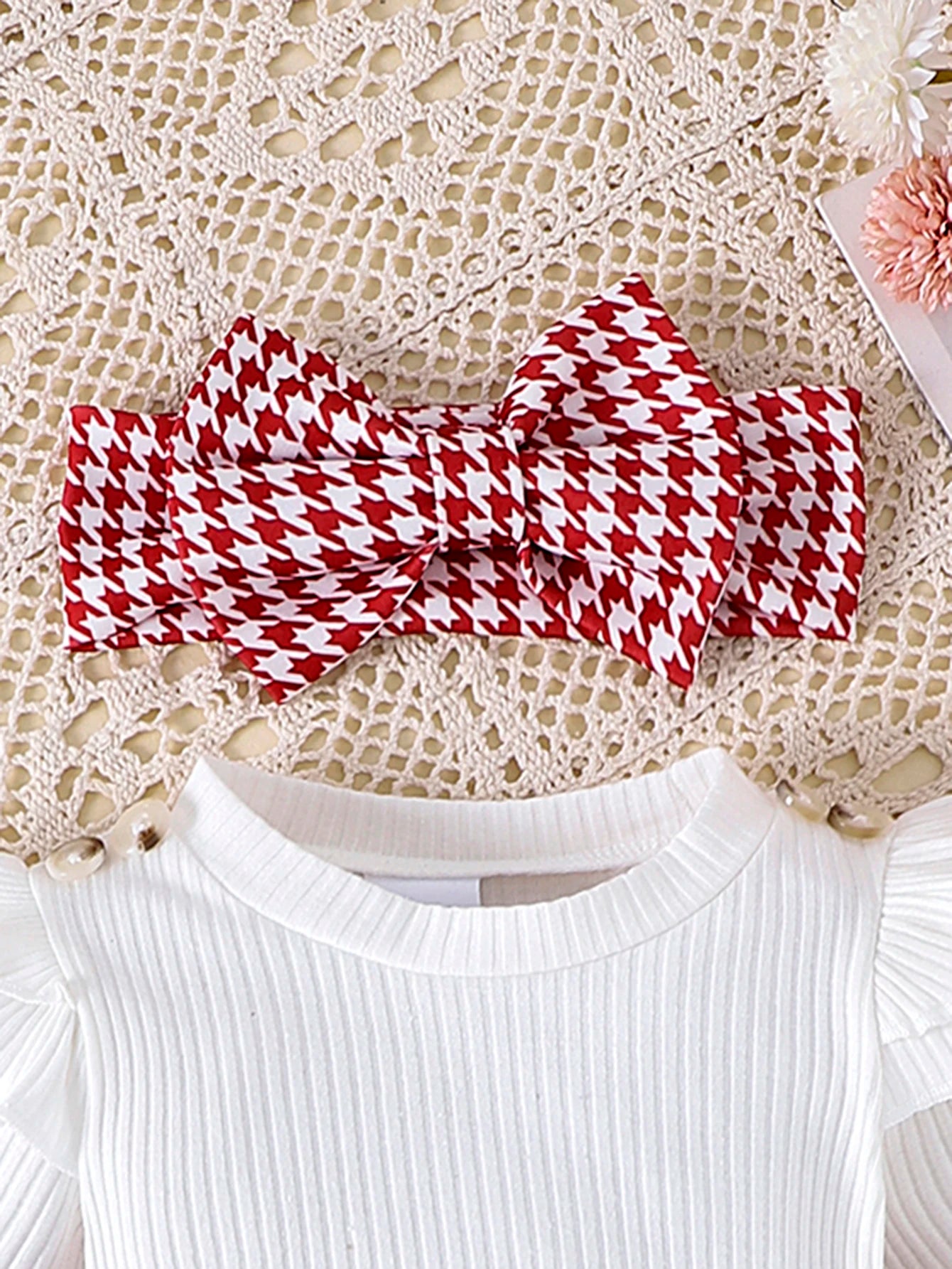 Conjunto Falda de Cuadros y Diadema: Estilo y Dulzura (0-18M)