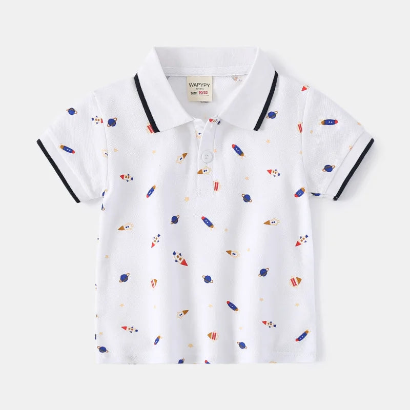 Playera Tipo Polo para Niño | Cuello Clásico y Bolsillo (12M-7T)