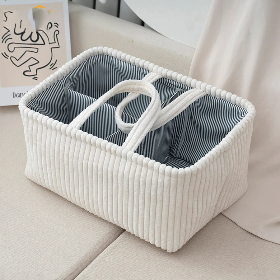 Cesta Organizadora Portátil de Productos para Bebés | Caddy de Pañales Esencial