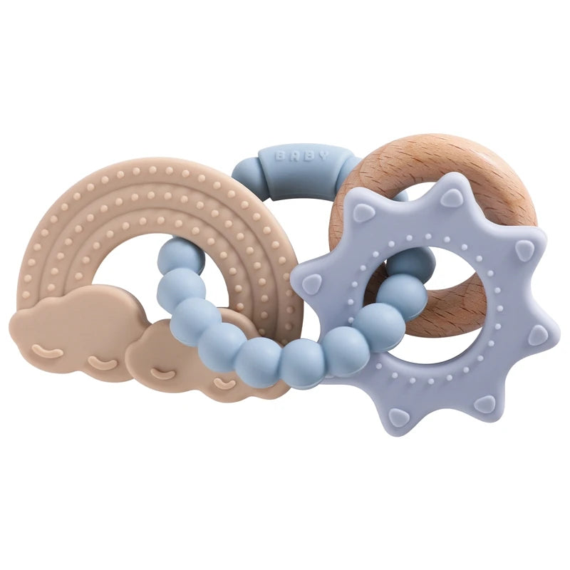 Pulsera Mordedora de Silicona (Doble Anillo) | Alivio Inmediato de la Dentición