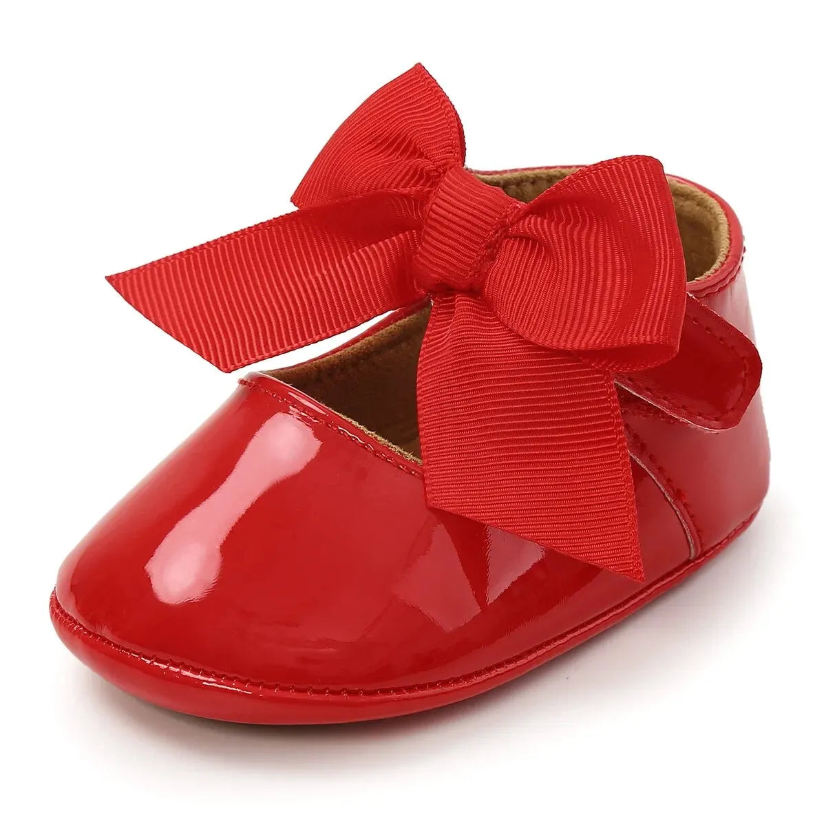 Zapatillas tipo Ballet con Moño: Elegancia Antideslizante para Bebé (0-18M)
