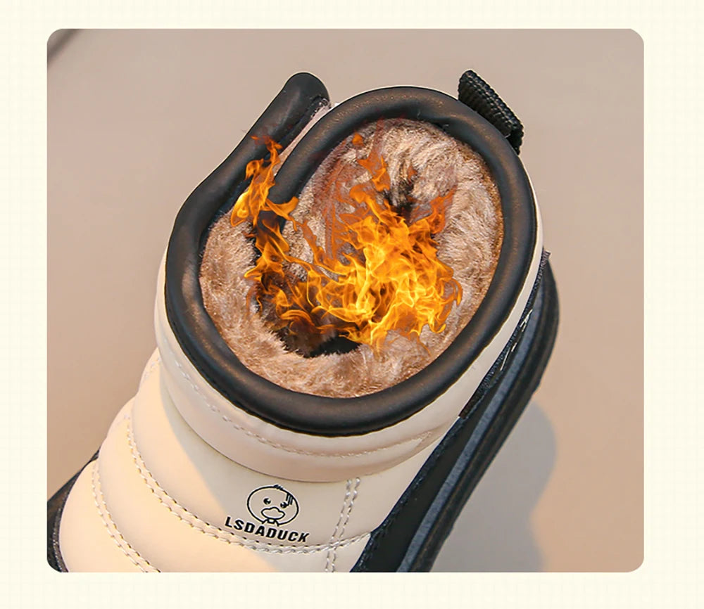 Botas Infantiles Impermeables y Cálidas con Felpa (12M-5T)