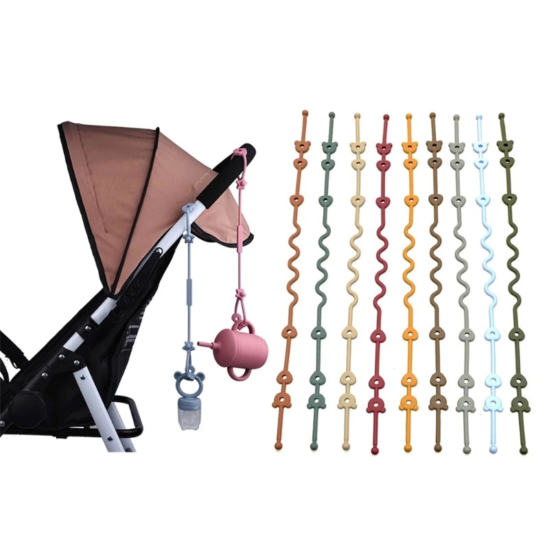 Correa Silicona Ajustable para Chupón y Juguetes Bebé