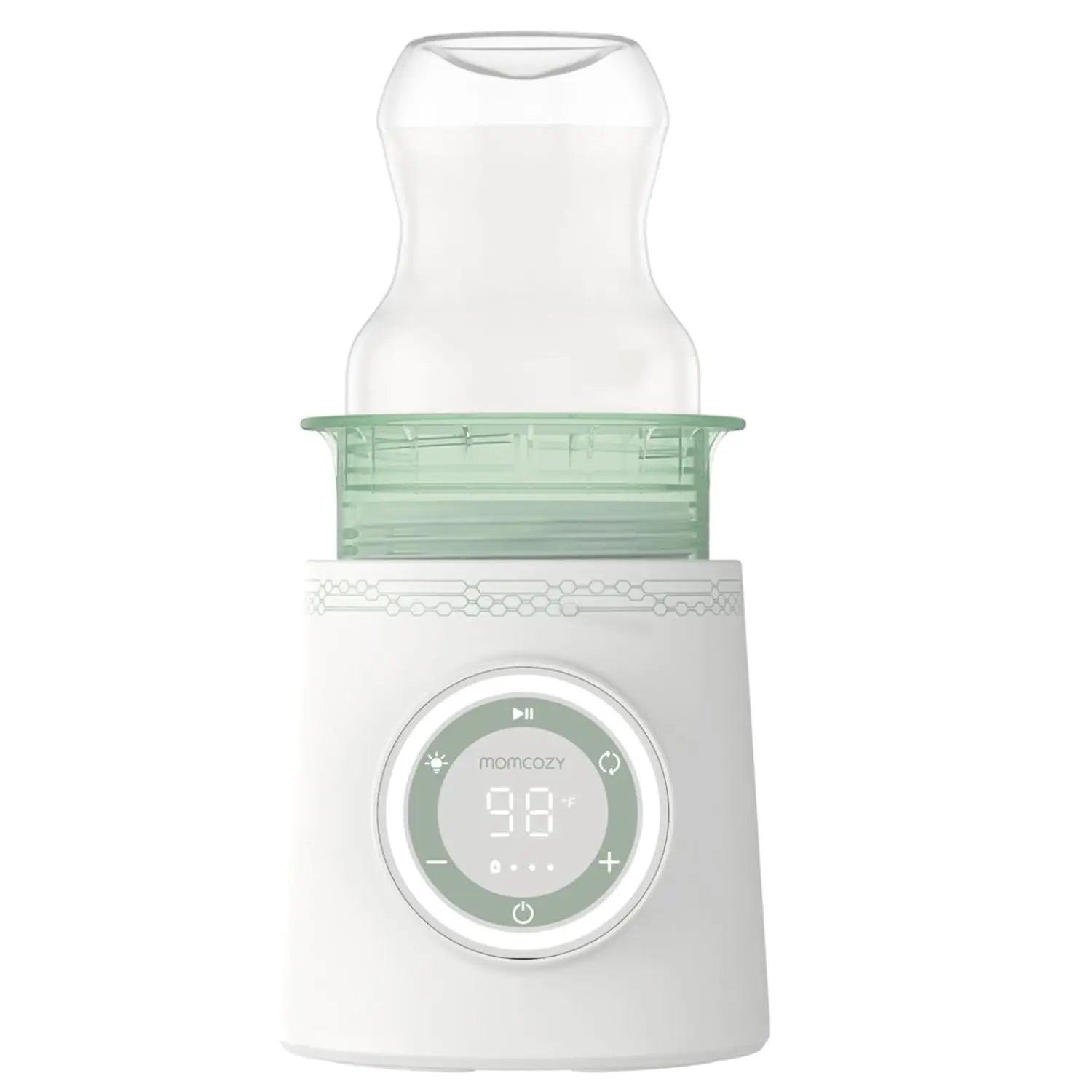 Calentador de Biberones Portátil Momcozy | Inalámbrico, Calentamiento Rápido y Doble Anti-Fugas