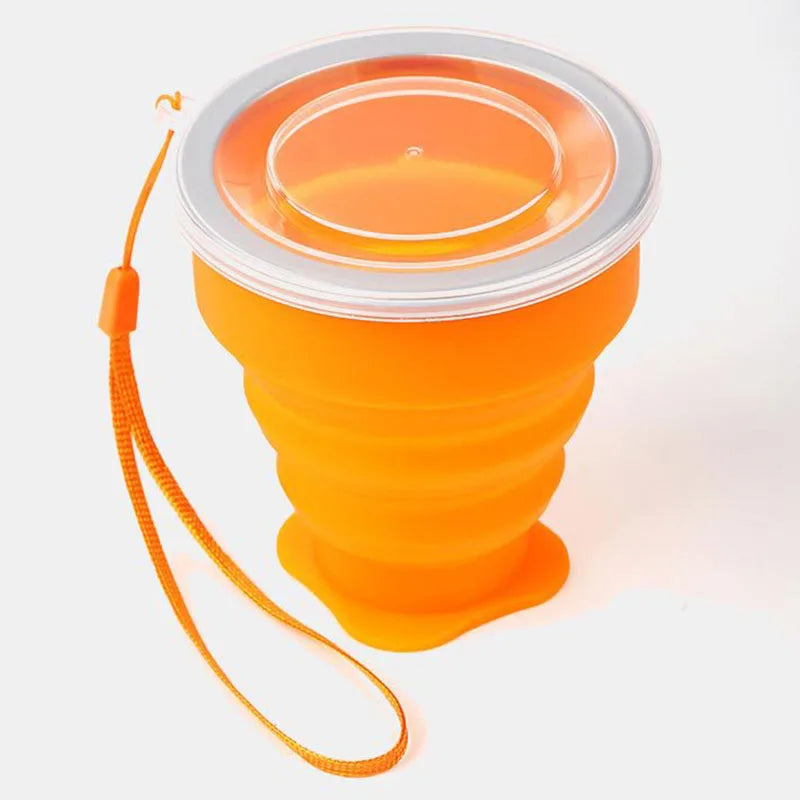 Taza Plegable de Silicona 200ml con Tapa | Snack & Go Anti-Derrames