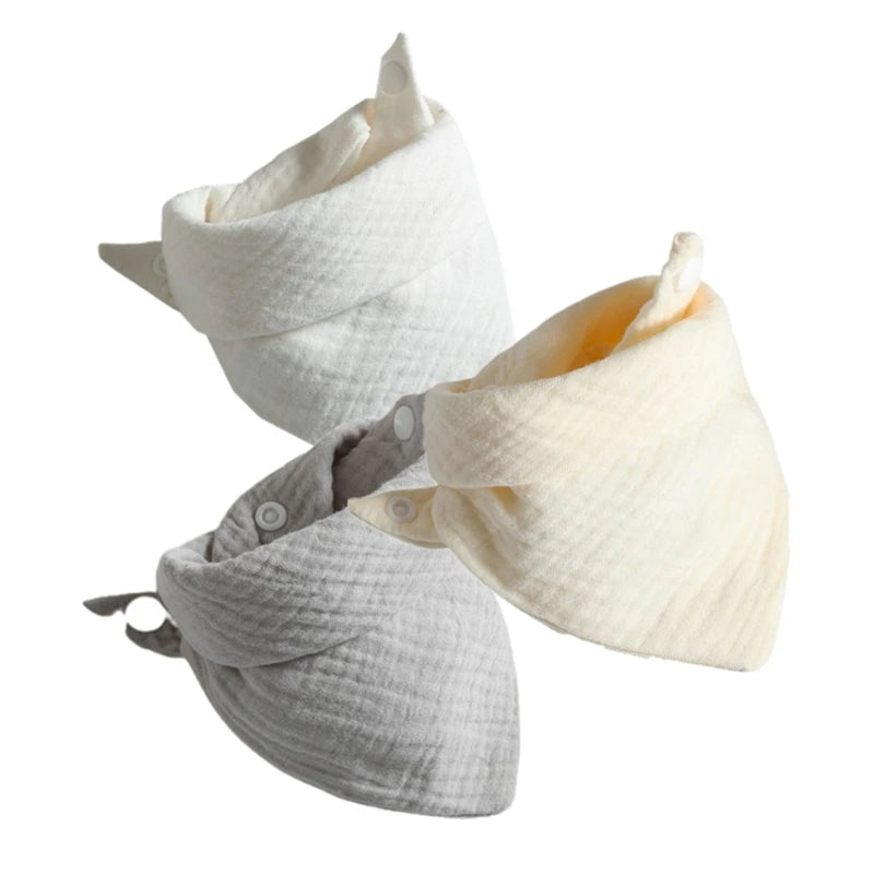 Set de 3 Baberos de Muselina | Súper Suaves y Absorbentes