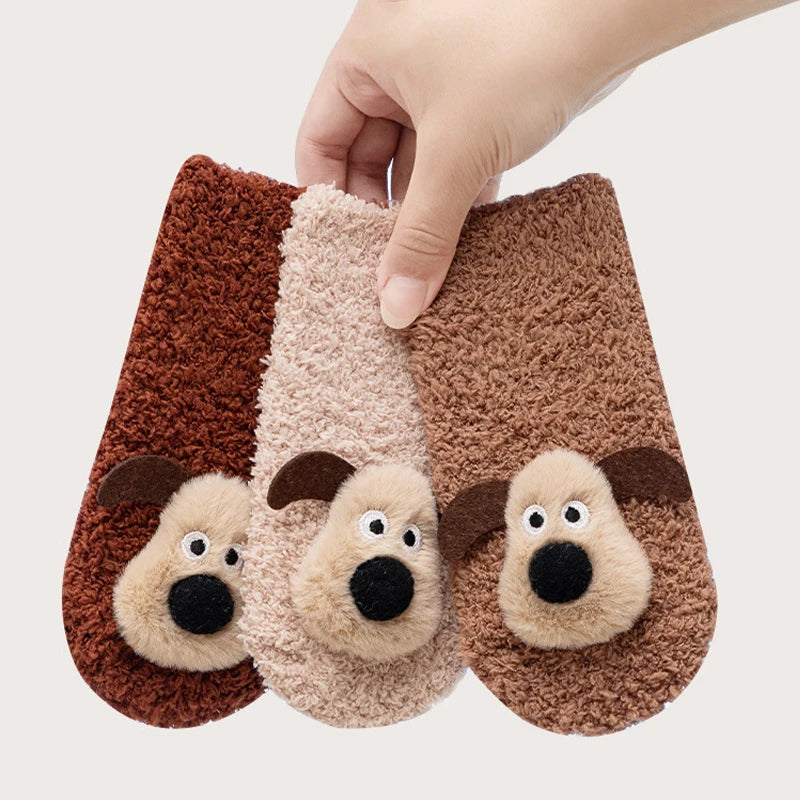 Calcetines de Perrito para Bebé | Cálidos y Antideslizantes  (12M-3T)