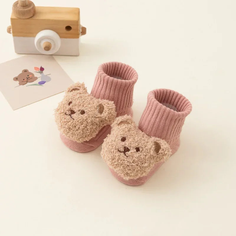Calcetines de Oso Antideslizantes Bebé (0-3T)