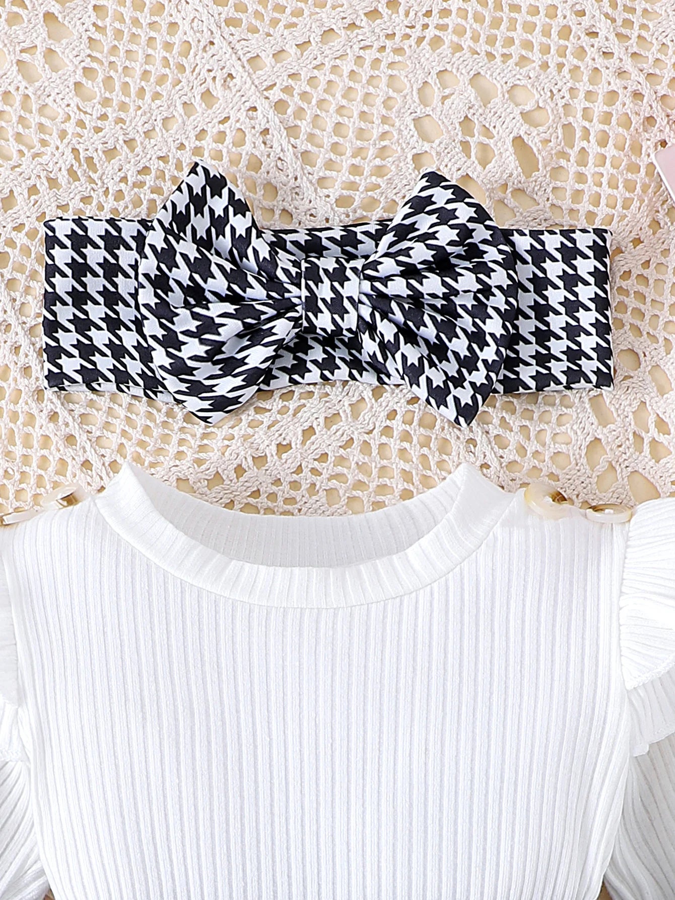 Conjunto Falda de Cuadros y Diadema: Estilo y Dulzura (0-18M)