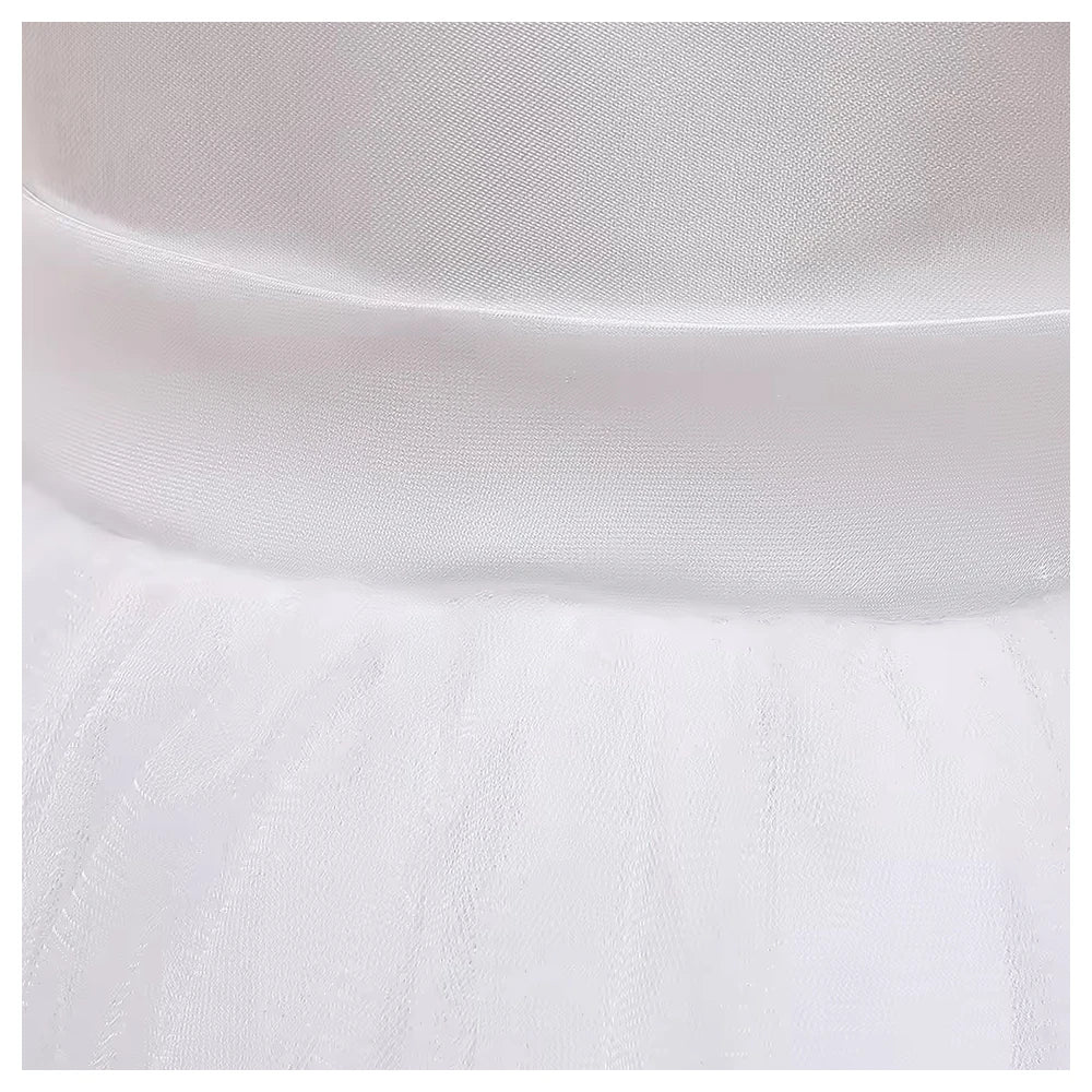 Vestido de Gala de Encaje y Tul para Bebé Niña: Bautizo y fiesta (0-24M)