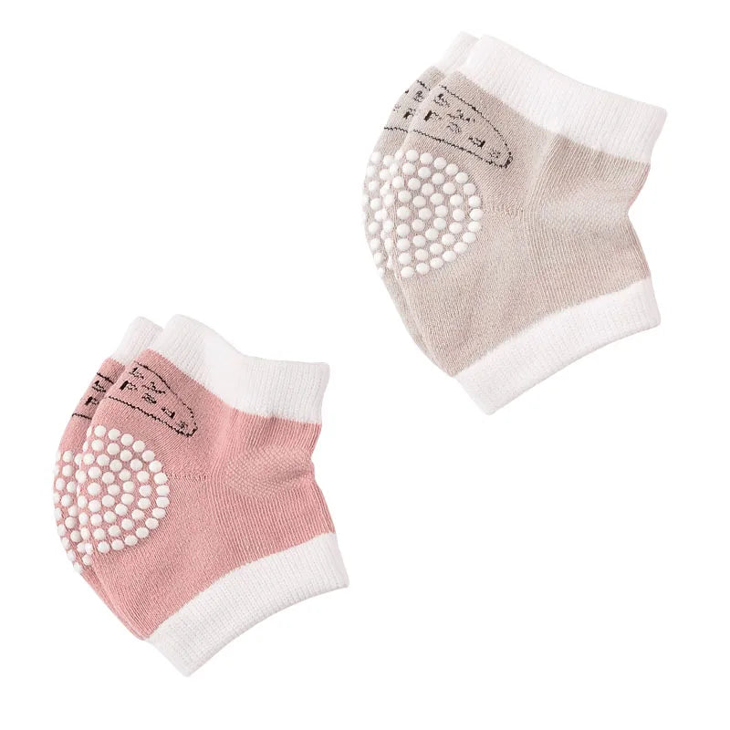 Rodilleras de Gateo Anti-Golpes para Bebé: Algodón Transpirable (0M-3T)