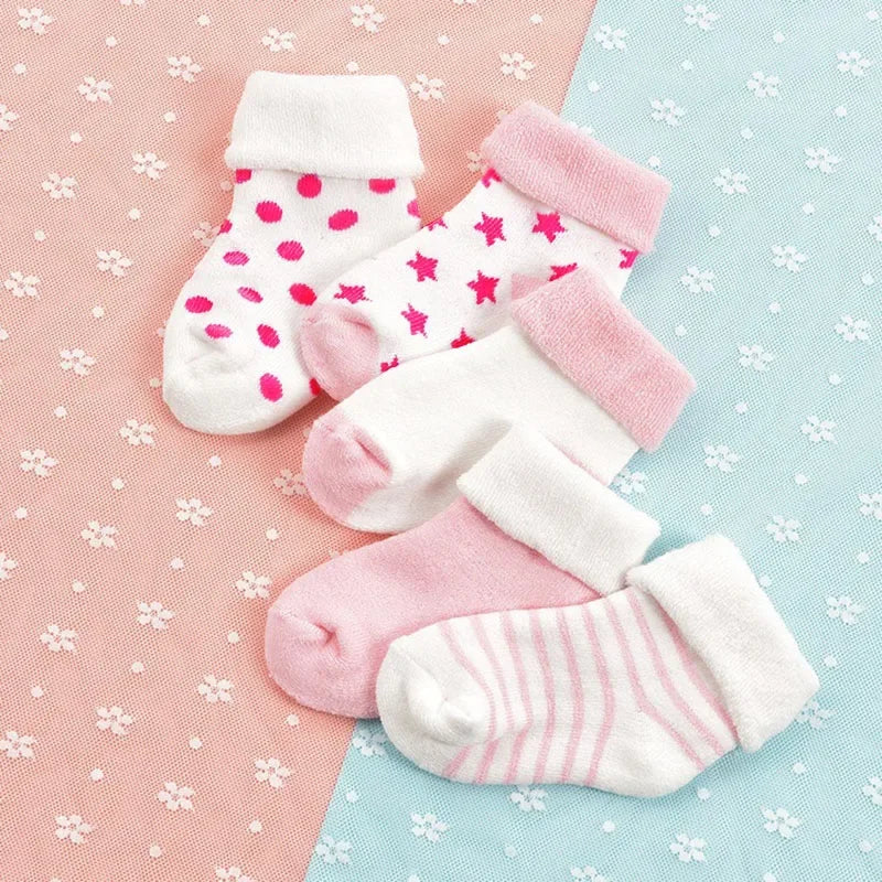 Pack 5 Pares de calcetines antideslizantes de Bebé (0-3T)