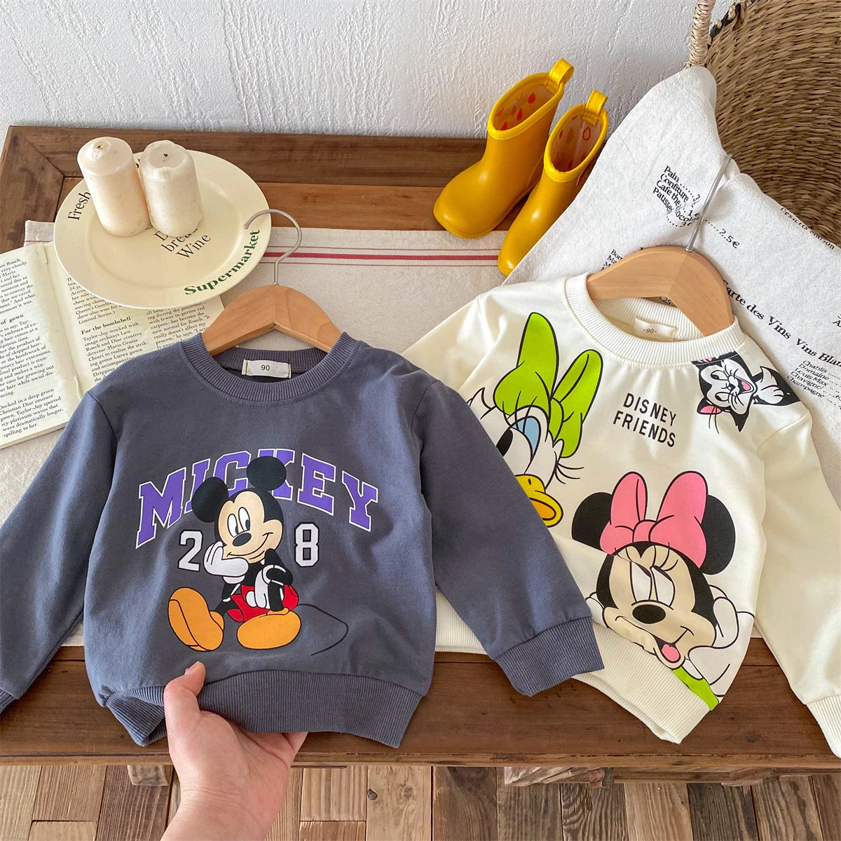 Sudadera Disney/Bluey: Comodidad Suelta y Estilo Casual (Primavera/Otoño) (3M-6T)