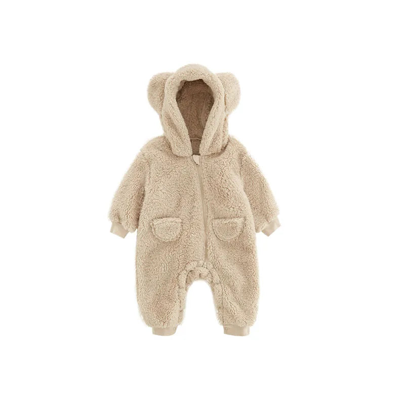 Mameluco de Lana Cálida con Capucha  (0-24M)