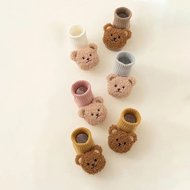 Calcetines de Oso Antideslizantes Bebé (0-3T)