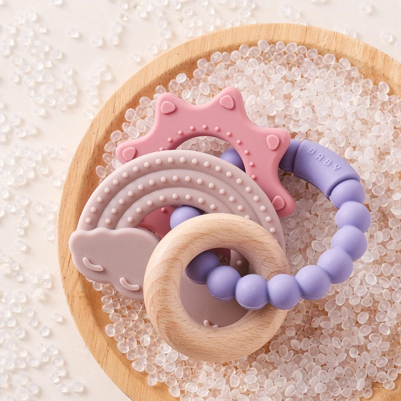 Pulsera Mordedora de Silicona (Doble Anillo) | Alivio Inmediato de la Dentición