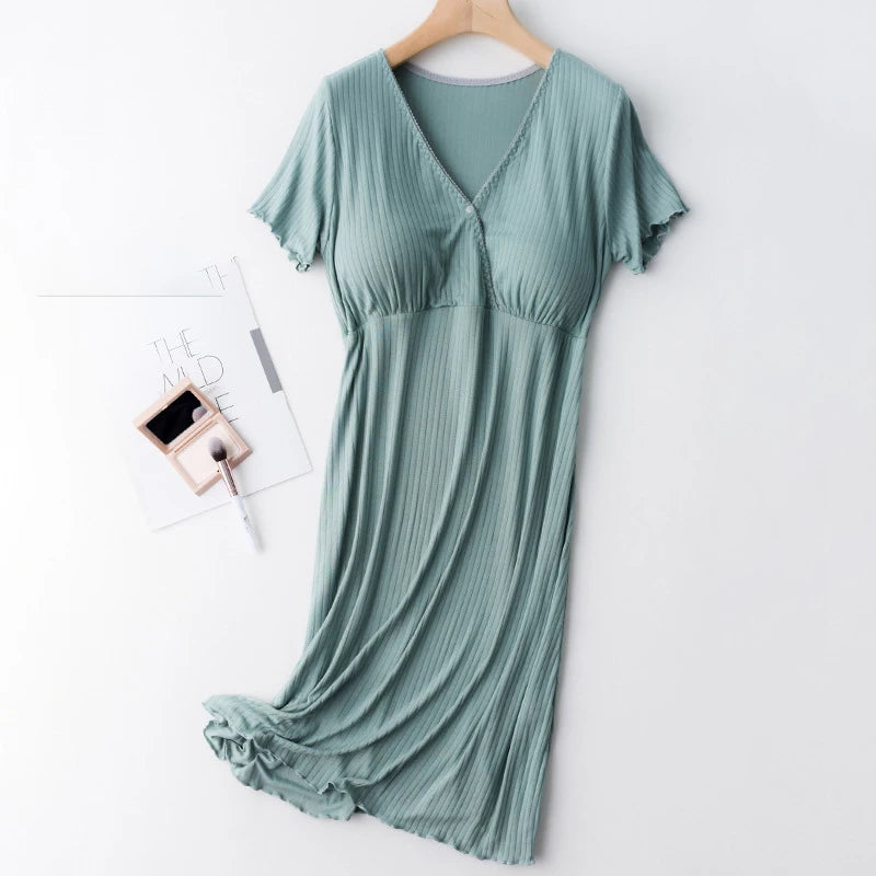 Camisón Modal de Lactancia: Elegancia y Confort Ajustable